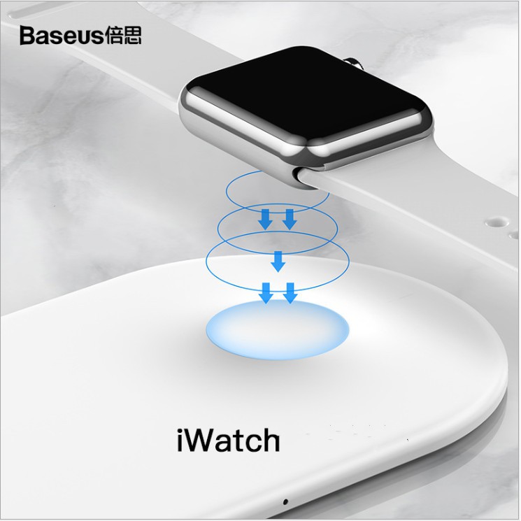 Sạc không dây 2in1 cho Apple Watch Iphone và android Baseus - Retail Boss