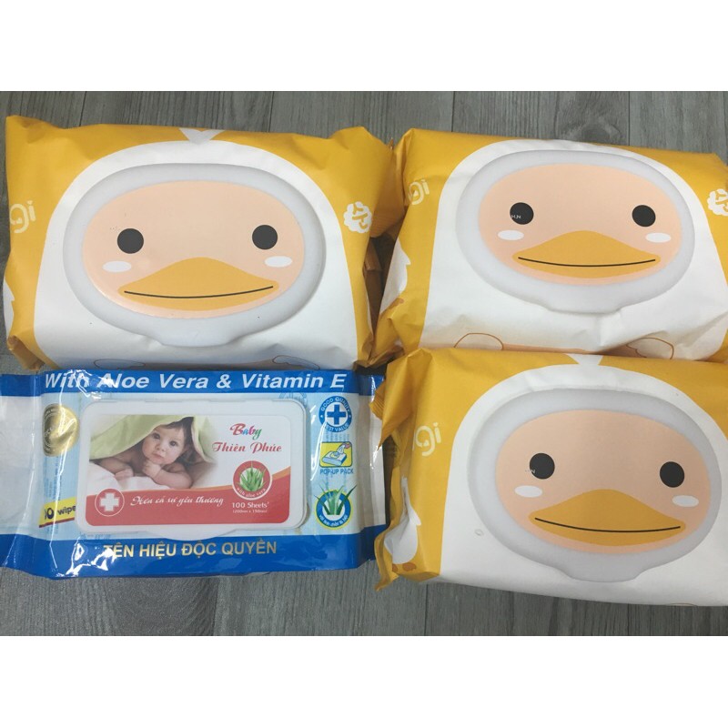 Khăn ướt oggi mua 3 tặng 1 khan uot Thien Phuc ( set 3 bịch)