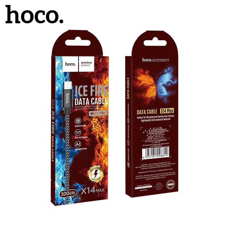 Cáp Sạc Nhanh Hoco X14 Max MicroUSB 1m