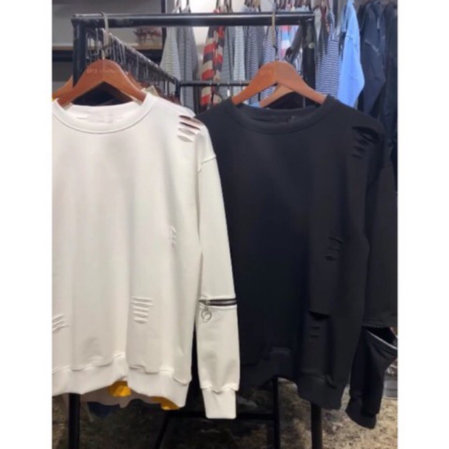 [Hình thật 100%] Áo sweater mix khoá tay cực chất | BigBuy360 - bigbuy360.vn