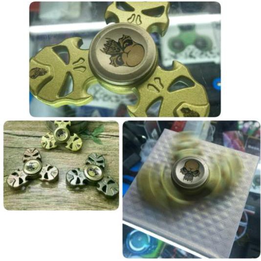 Con Quay Đồ Chơi Spinner Hình Đầu Lâu Bằng Sắt