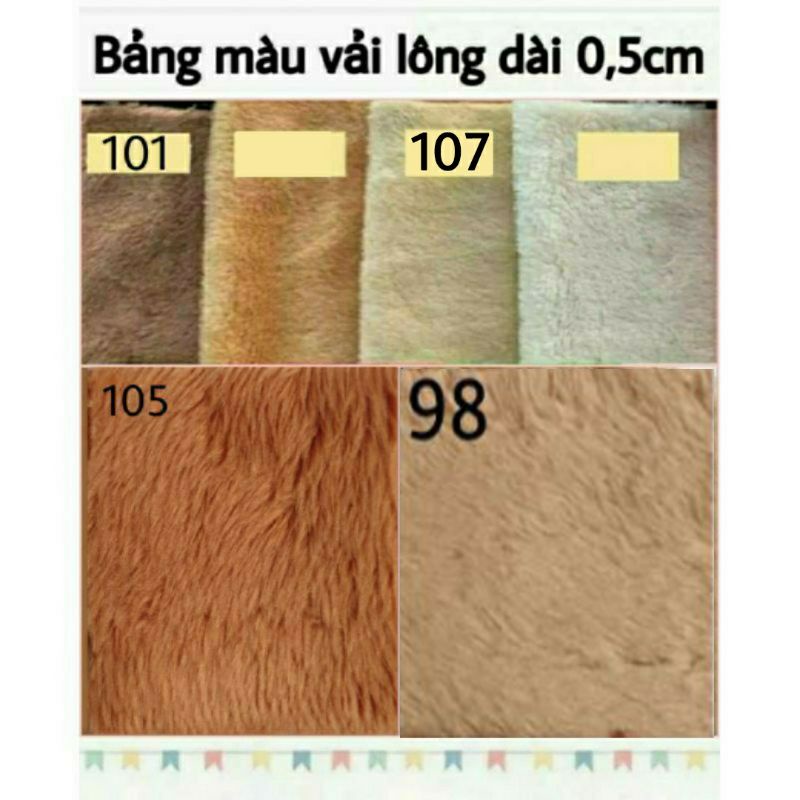 Vải lông dài 0,5cm may tóc Doll KPOP