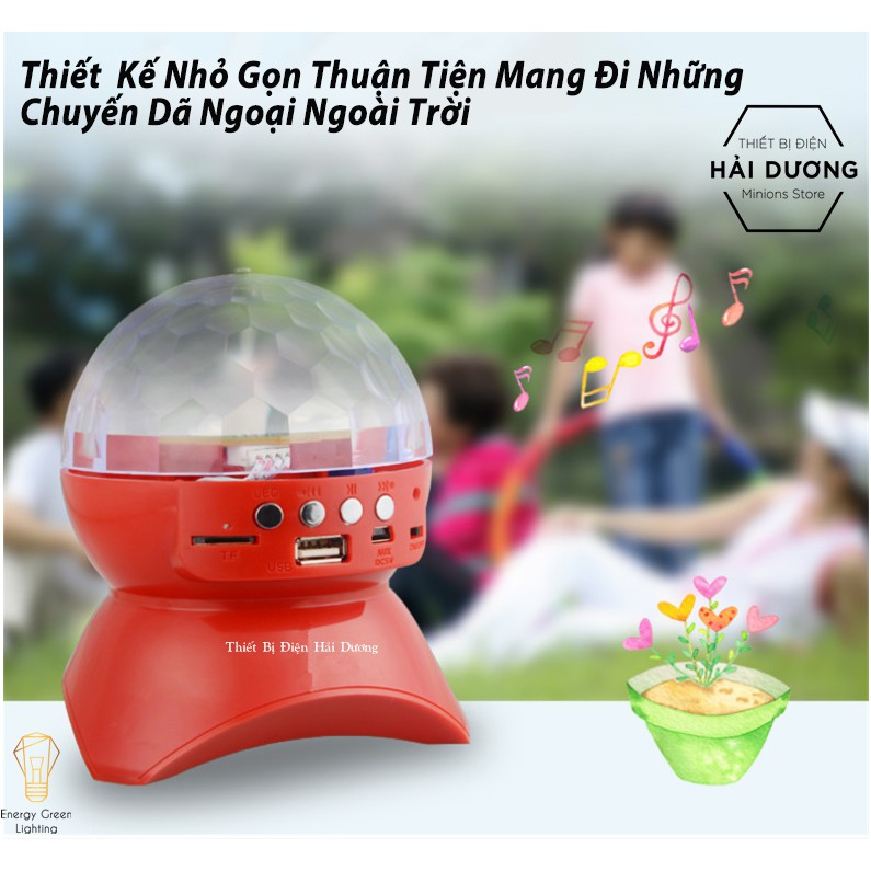 Đèn Sân Khấu Mini L-740 6 Màu Sắc Tích Điện Có Kèm Dây Sạc Tích Hợp Dây Loa , Có Dùng Thẻ Nhớ , USB , Bluetooth