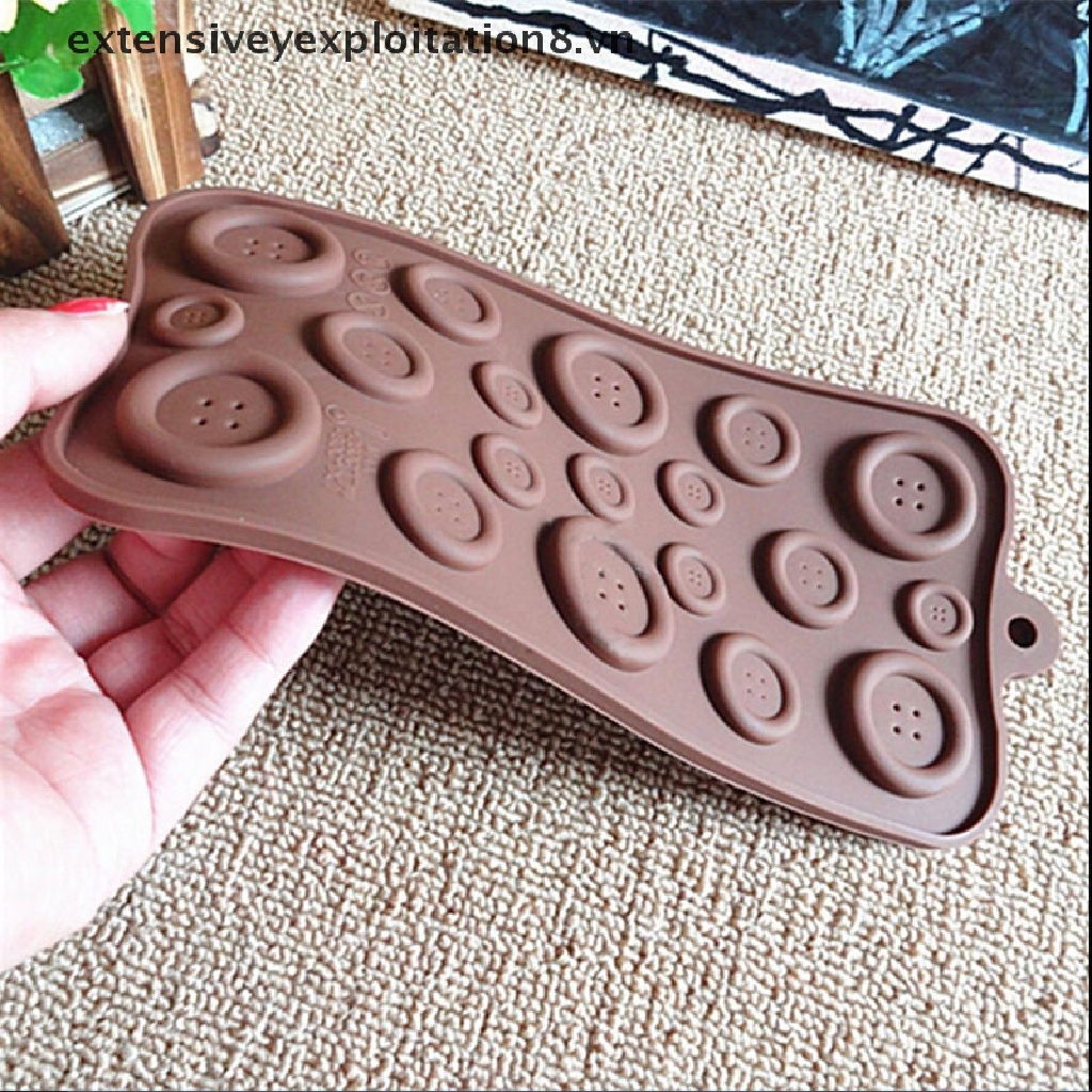 1 Khuôn Silicon Làm Kẹo Đường / Sô Cô La Hình Nút Áo DIY