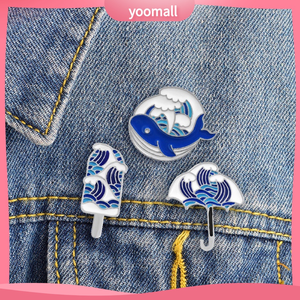 Ghim cài áo kim loại hình dáng độc đáo thời trang Unisex