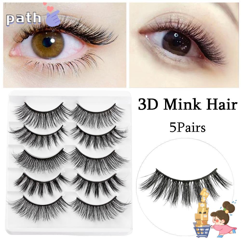 ♪Con đường♪ Lông Mi Giả 3D Bằng Lông Chồn Nhân Tạo Tự Nhiên Chuyên Dụng Trang Điểm Làm Đẹp Có Thể Tái Sử Dụng