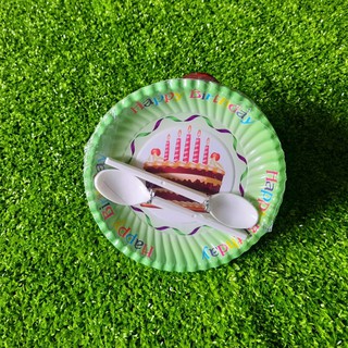 Bộ 200 Đĩa Giấy Bánh Kem - Có Muỗng