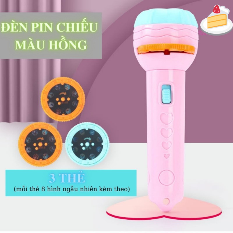 Đèn pin chiếu hình cho bé 24 hình / 48 hình động vật sắc nét Doli Kids