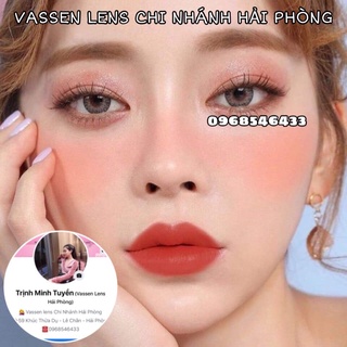 Lens france gray xám ánh nâu tây full cận 0-6 độ
