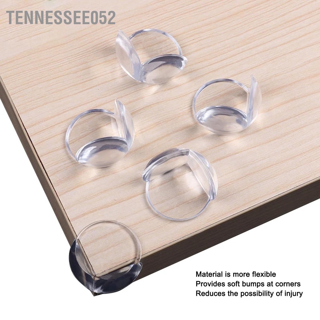 Tennessee052 Bộ bảo vệ góc 40 cái Bảng Bảo Ngăn ngừa va chạm bằng nhựa trong suốt cho trẻ nhỏ