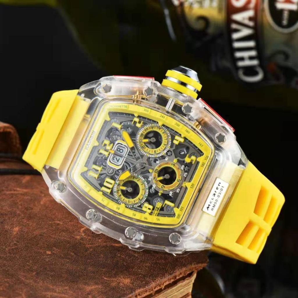 Đồng Hồ Thạch Anh Trong Suốt Họa Tiết Bugatti Thời Trang Cao Cấp Cho Nam