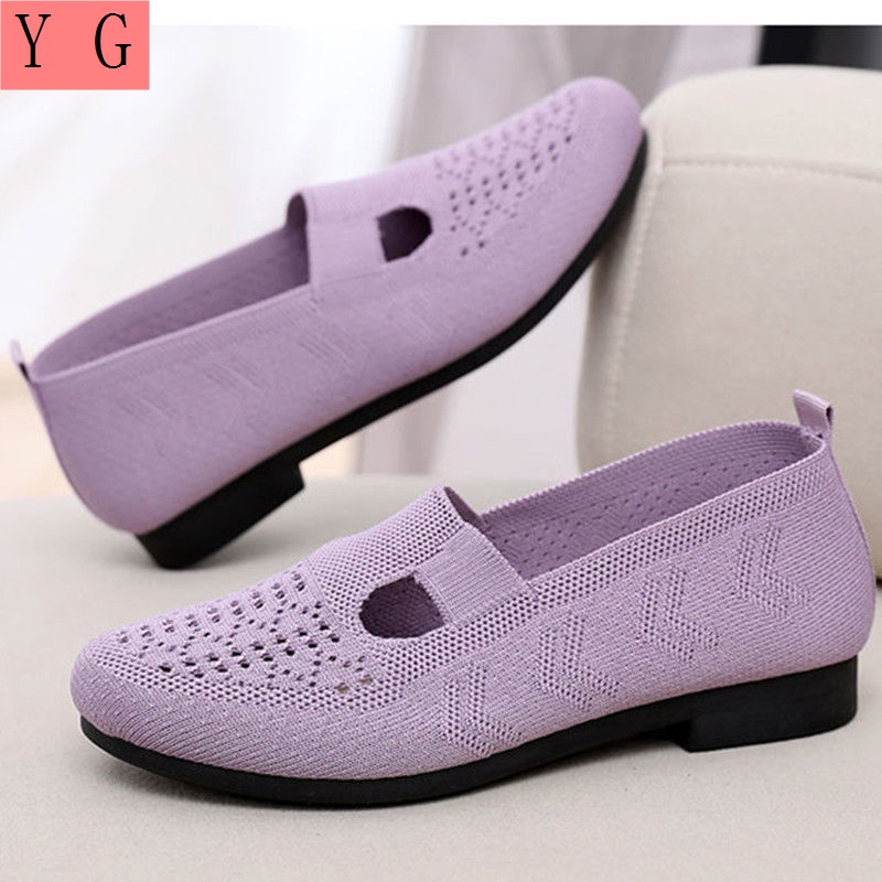 Giày Vải Dệt Rỗng Thoáng Khí Phong Cách Bắc Kinh Cổ Điển Thời Trang Xuân Thu Cho Nữ