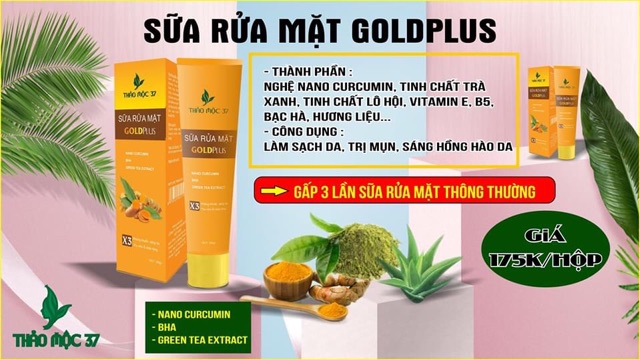 (Freeship)5 lọ Sữa rửa mặt goldplus Thảo Mộc 37 - sữa rửa mặt gold plus của Thảo Mộc 37 | BigBuy360 - bigbuy360.vn