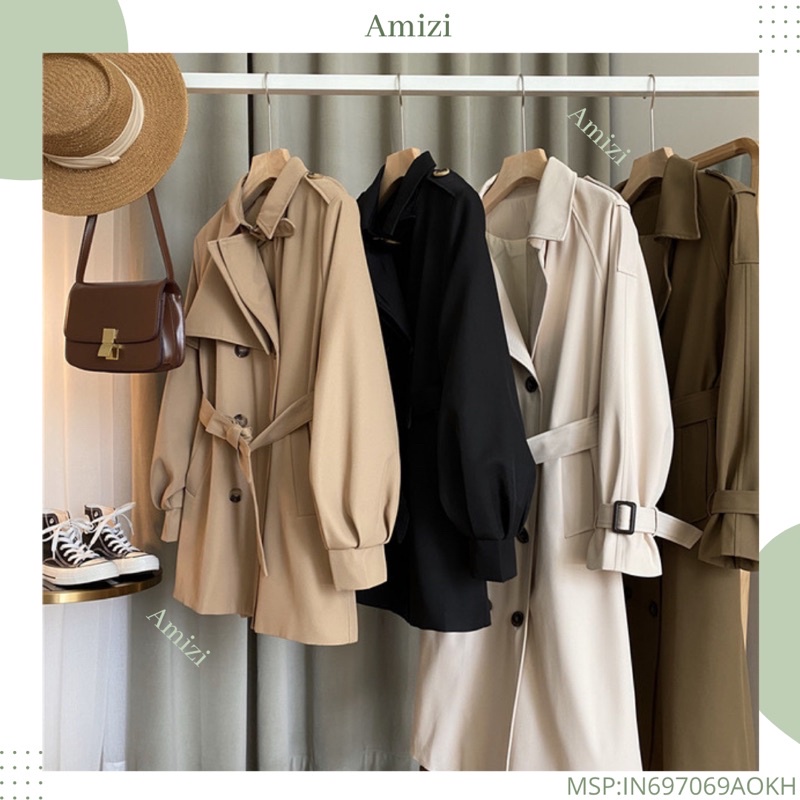 Áo măng tô kiểu Hàn Quốc Amizi