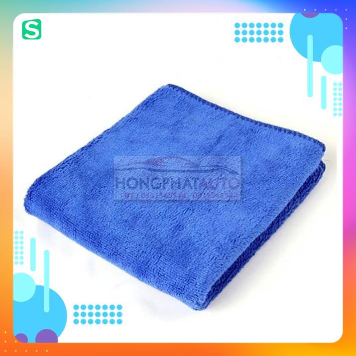 Khăn lau xe ô tô, xe máy siêu thấm màu xanh 30cm x 30cm msp38348 msp38985