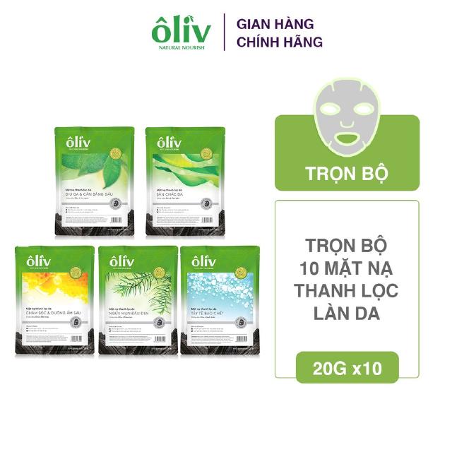 Combo 10 Mặt Nạ Thanh Lọc Da Ôliv