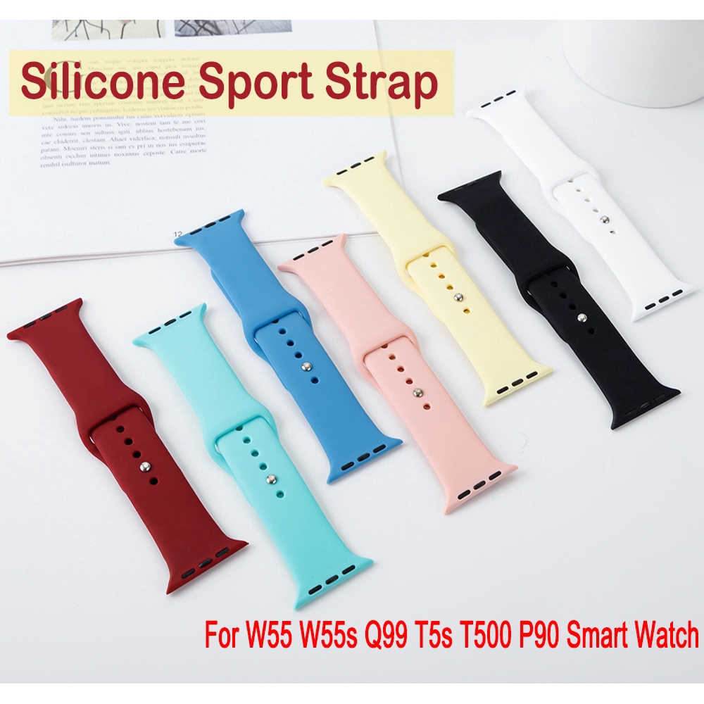 Dây đeo Silicon thay thế phong cách thể thao cho đồng hồ thông minh W55 W55S Q99 H55 T5S T500 P90 F10