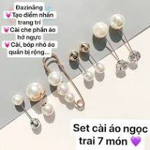 Set Cài Áo Ngọc Trai Nhân Tạo 7 món