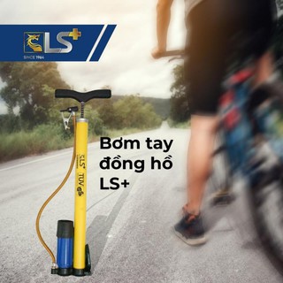 Bơm xe đạp xe máy LS có đồng hồ