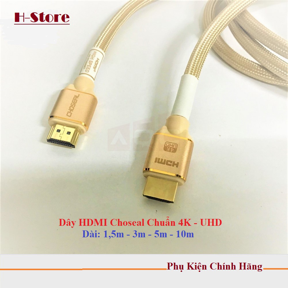 Dây Cáp HDMI Choseal Cao Cấp Hỗ Trợ Chuẩn Video 4K UHD
