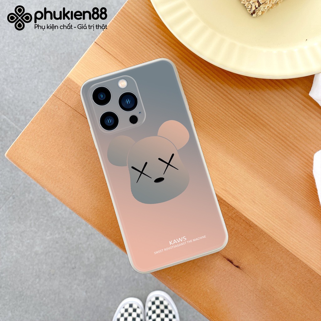 Ốp lưng ip Kaws X cạnh vuông 6/6plus/6s/6splus/7/7plus/8/8plus/x/xr/xs/11/12/13/pro/max/plus/promax