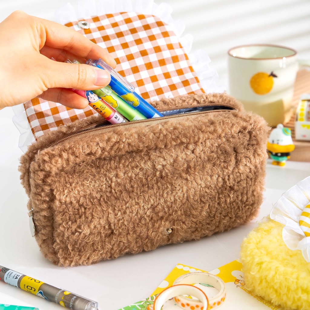 Túi Đựng Bút Đa Năng Hình Gấu Bông Dễ Thương