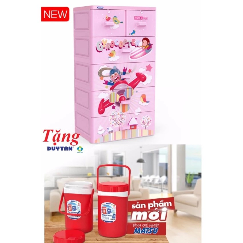 Tủ nhựa duy tân mina l Cam vườn thú 5 tầng 6 ngăn--HOTLINE : 028.3636.44.46