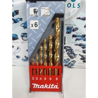 Bộ mũi khoan kim loại gồm 6 mũi makita d-43555