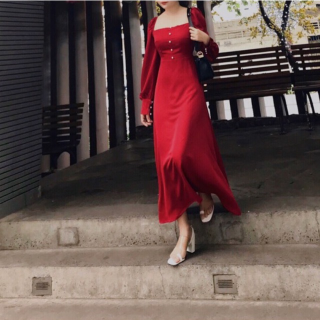 ĐẦM MAXI ĐỎ