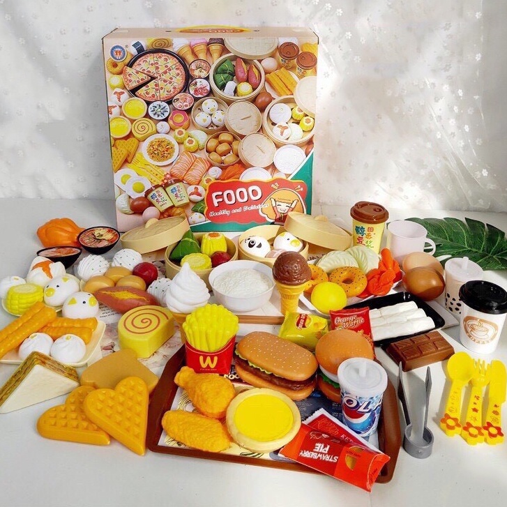 Bộ Đồ Chơi Nấu Ăn nhà bếp Các Món Ăn Gồm 88 Món, Sản Phẩm Siêu Ngộ Nghĩnh