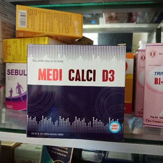 Medi Calci D3 hộp 10 vỉ x 10 viên
