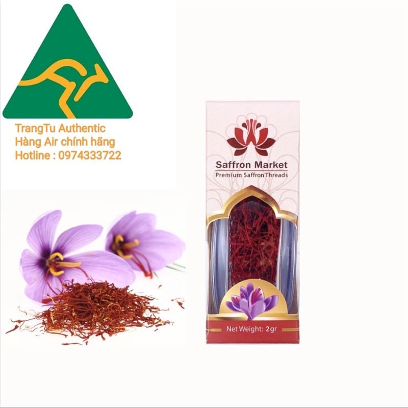 Nhụy hoa nghệ tây Saffron Market 2gr và 1gr Úc