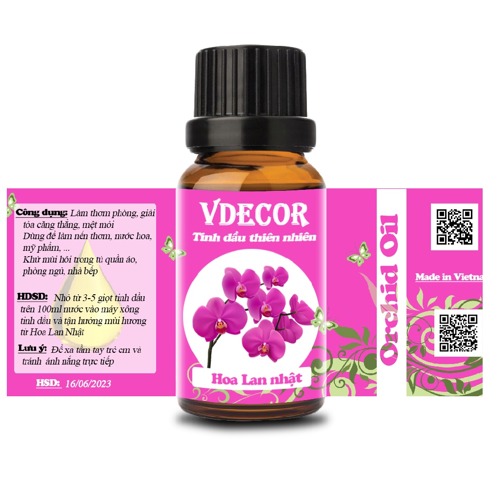 Tinh dầu Ngọc Lan Nhật Vdecor 10ml nguyên chất 100% thiên nhiên