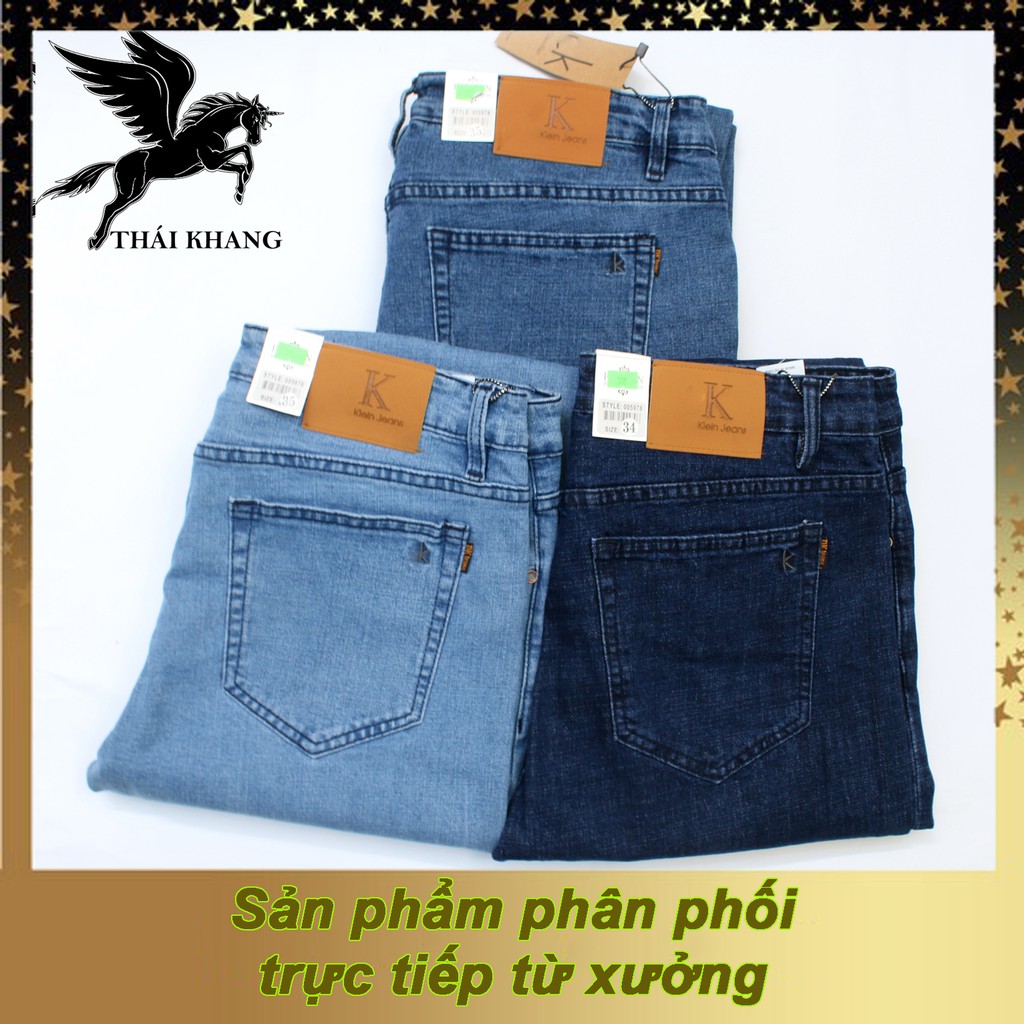 quần jean nam ống rộng trung niên co dãn cao cấp xuất khẩu loại quần dài jean form chuẩn vải mềm đẹp QJDCC02