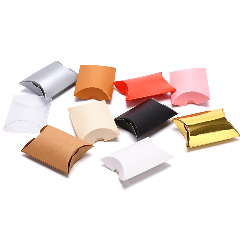 Set 50 Túi Giấy Đựng Kẹo Hình Chiếc Gối Giáng Sinh