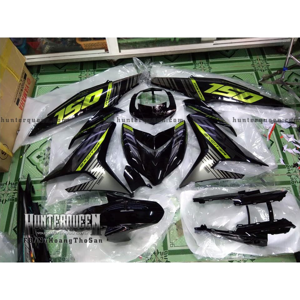 Tem rời Exciter 150. Chất liệu candy, tem vàng chanh. Thay đổi màu sắc và chi tiết theo yêu cầu