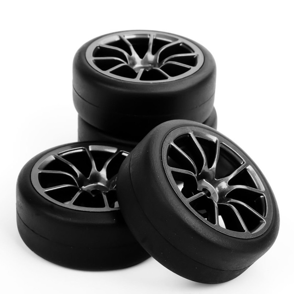 Set 4 Bánh Xe Cao Su Cho Xe Đồ Chơi Tỉ Lệ 1 : 10 Hpi Hsp