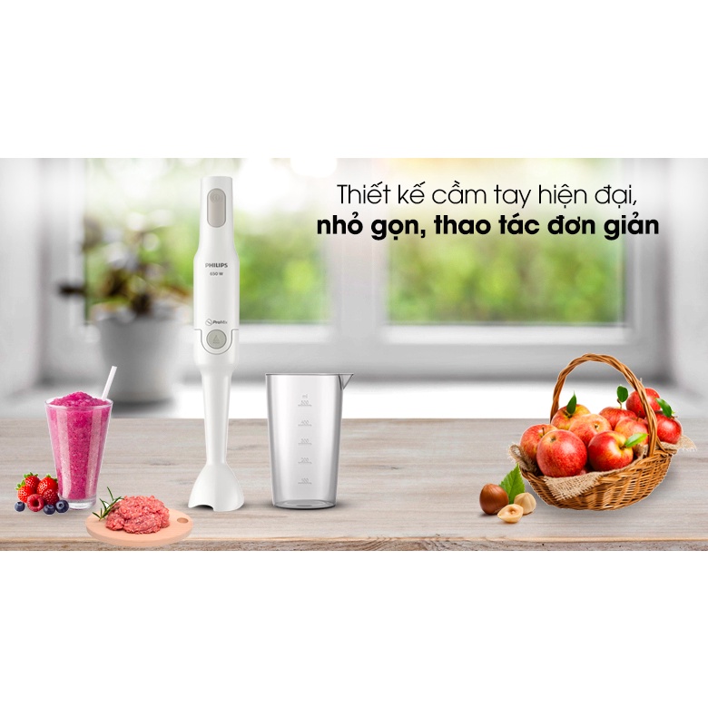 Máy xay sinh tố cầm tay Philips HR2531,Công suất 650W, Bảo hành 2 năm