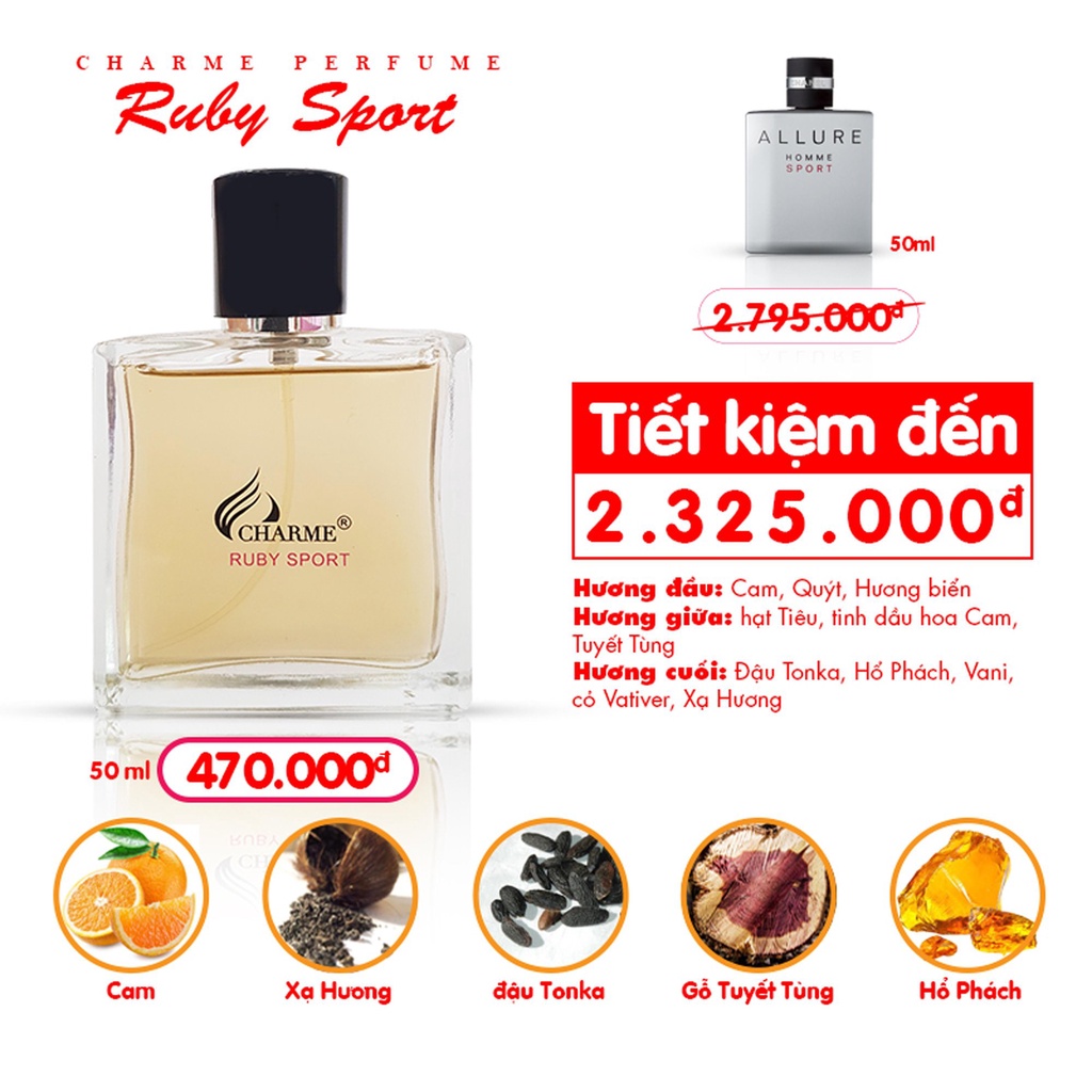 Nước hoa Charme Ruby Sport 50ml