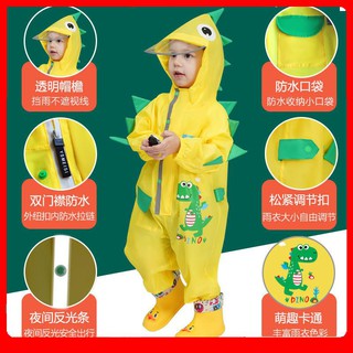 ✾Áo mưa một mảnh trẻ em bé trai và gái mẫu giáo toàn thân chống bão cho poncho khủng long học sinh