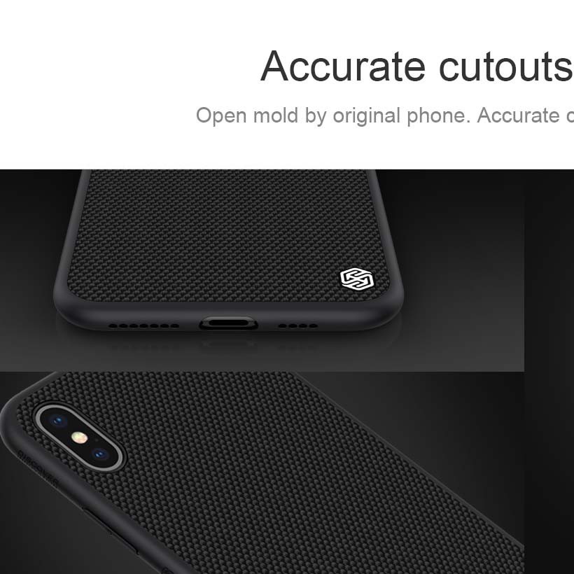 ỐP LƯNG IPHONE XS MAX NILLKIN TEXTURE NYLON FIBER CHÍNH HÃNG [NEW SALEOFF]