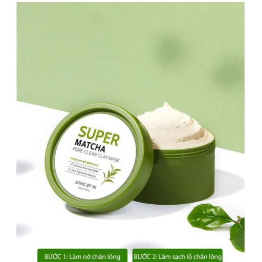 Mặt Nạ Đất Sét Trà Xanh Giúp Làm Sạch, Thu Nhỏ Lỗ Chân Lông Some By Mi Super Matcha Pore Clean Clay Mask 100g