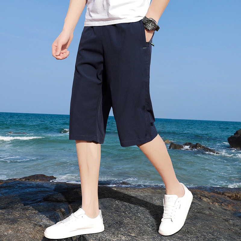 Quần Lửng 3 Tấc 3/4 In Họa Tiết Thời Trang Cho Nam Size M-5XL