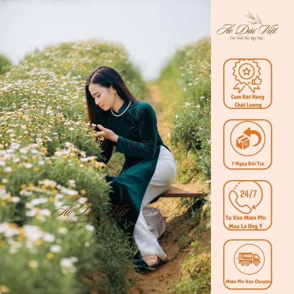 BST Mẫu Áo Dài Nhung Trơn Đủ Màu Sắc Chào Thu 2022, Áo Dài Thu Phương Cam Kết Chất Lượng, Chuẩn Phom Dáng