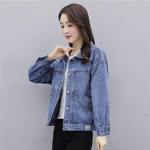 Áo khoác denim tay dài dáng rộng phong cách Hàn Quốc thời trang xuân thu 2020 mới cho nữ | BigBuy360 - bigbuy360.vn