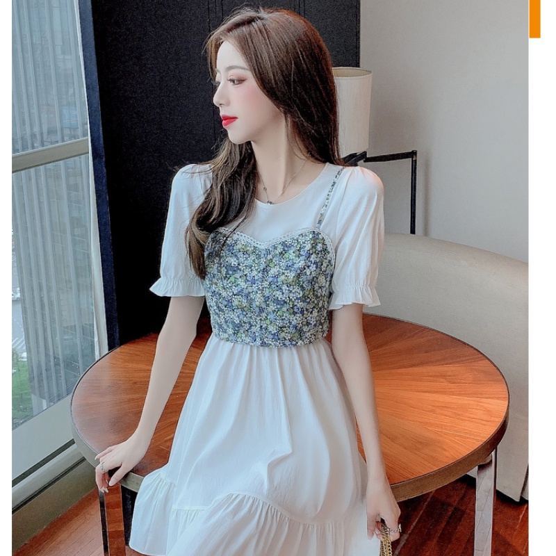 Đầm hai dây Perty đính nơ phong cách Pháp thời trang cao cấp cho nữ