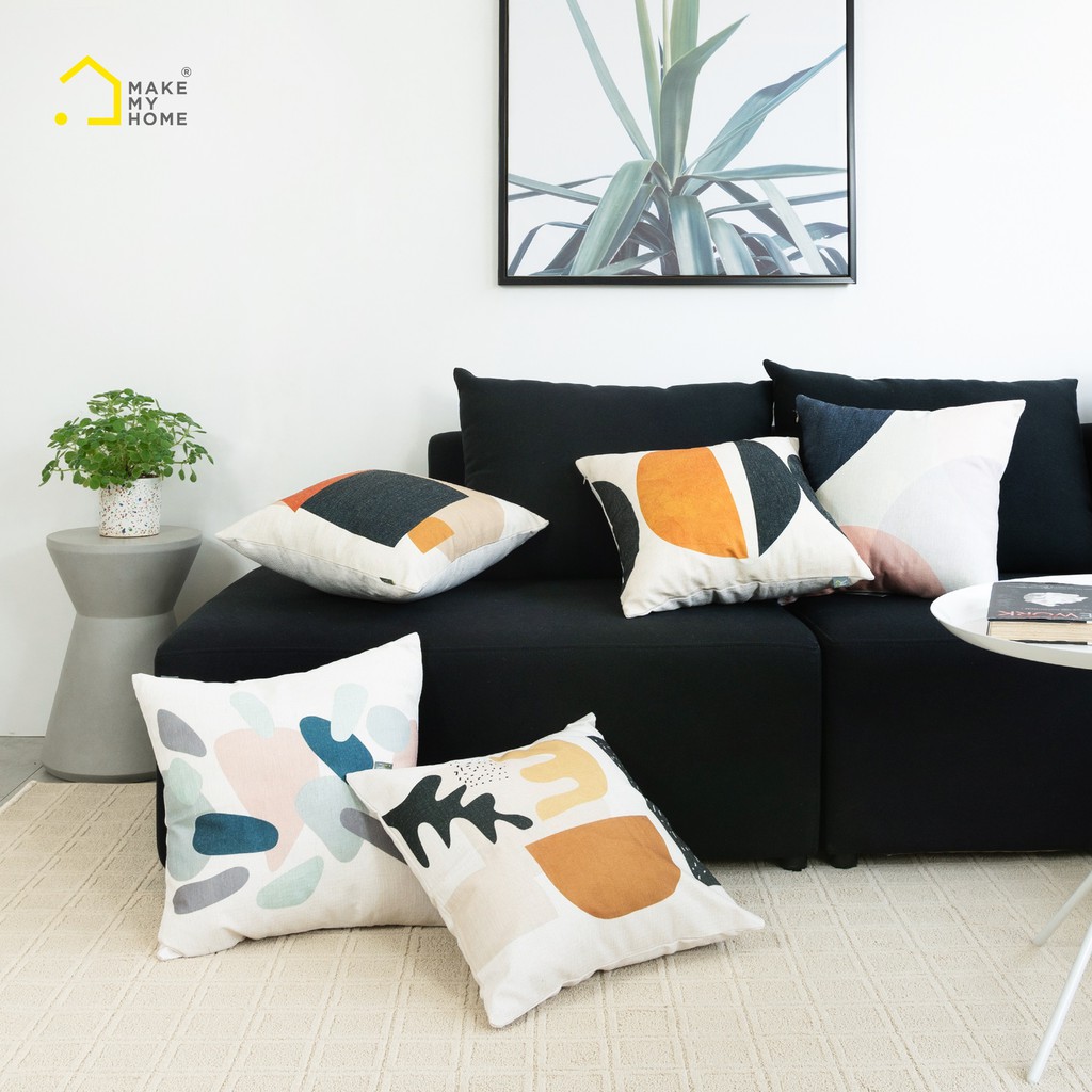 Gối Vuông Trang Trí Gối Sofa Đơn Giản  Make My Home PIECE