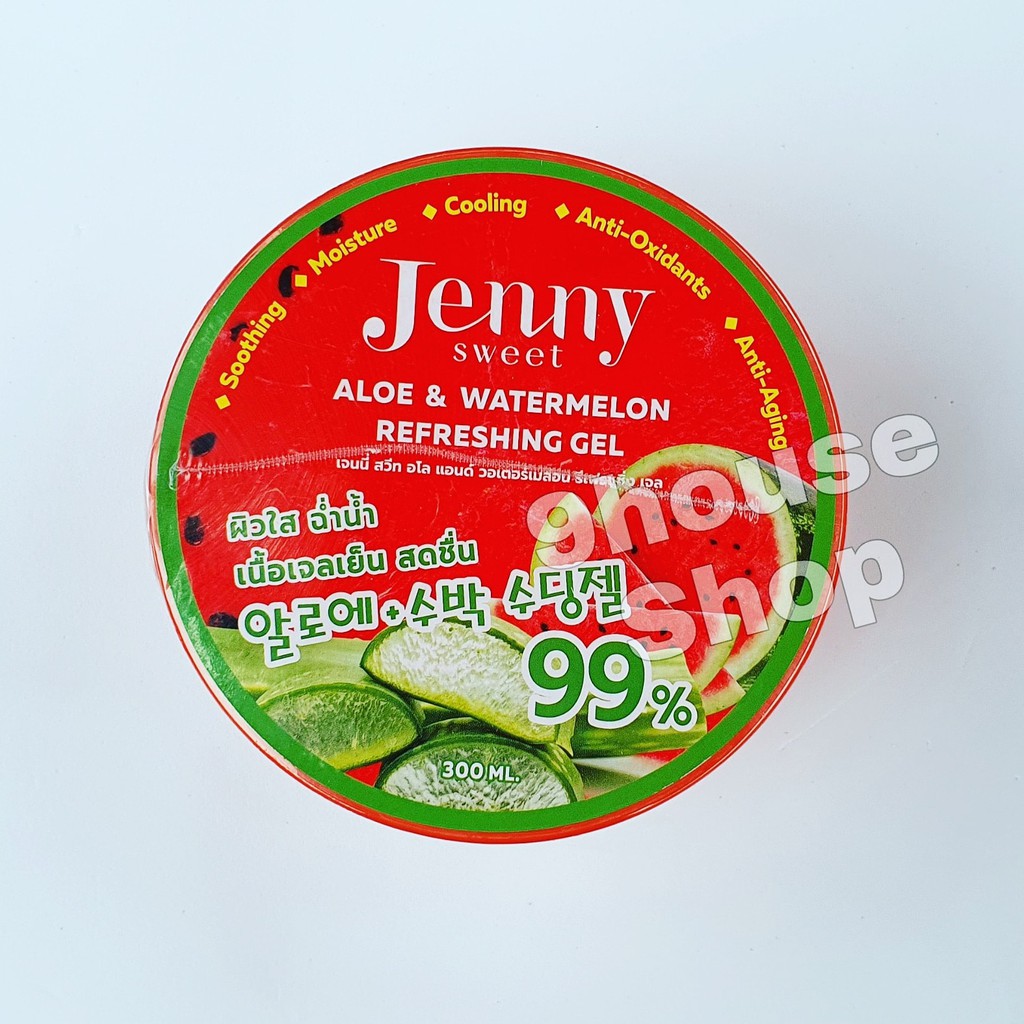 01 Hủ Gel Dưa Hấu &amp; Nha Đam JENNY SWEET Aloe &amp; Watermelon Refresing