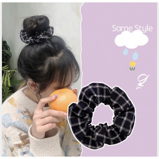 Crunchies Ca Rô. Dây cột tóc vải crunchies