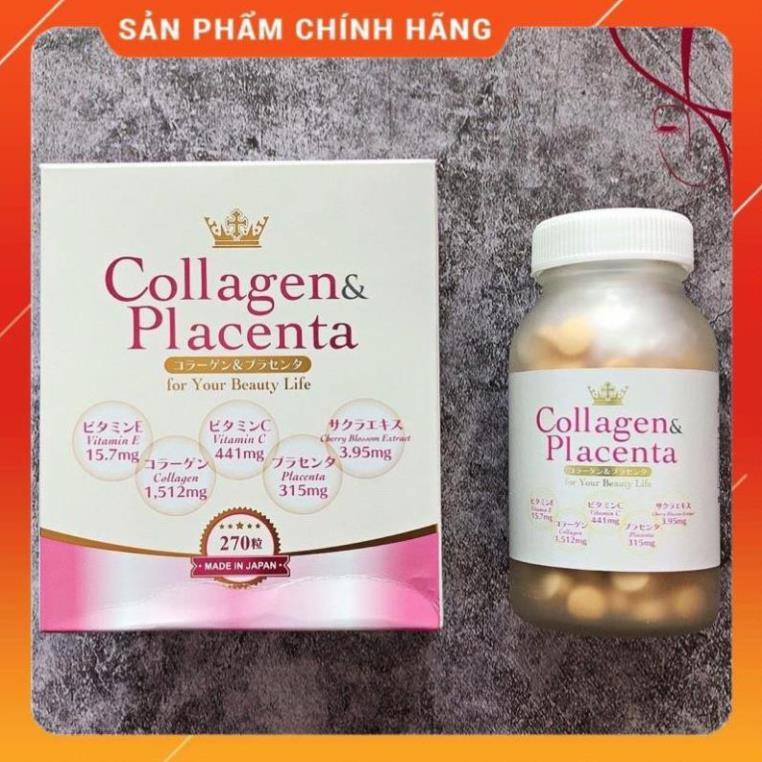 [Hàng_Nhật] Viên uống trắng  da - Trắng hồng - Sáng Mịn  Collagen Placenta 5 in 1 Nhật Bản